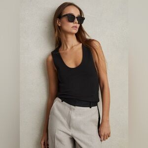 Reiss Courtney Scoop Neck Vest Tank